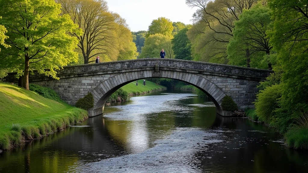 Salmon Weir Bridge historic stone bridge spanning river with scenic surroundings