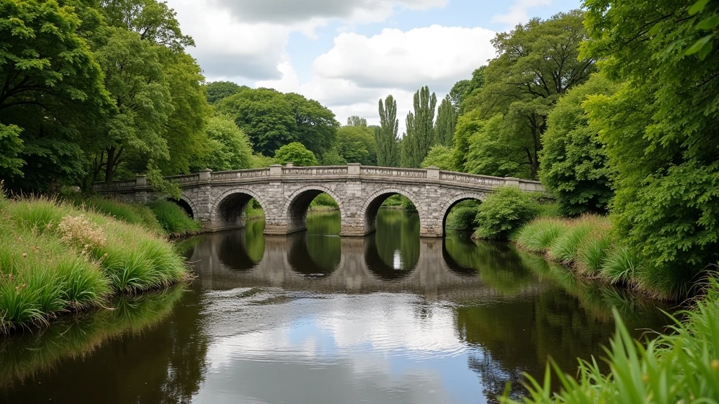 Salmon Weir Bridge history and scenery guide for cyclists
